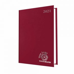 FineGrain A4 Desk Diary Red - White Paper - Day per Page