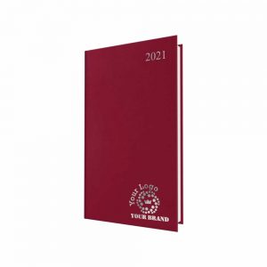 FineGrain Pocket Diary Red - White Paper - Week to View