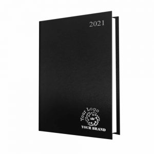 FineGrain A4 Desk Diary Black - White Paper - Day per Page
