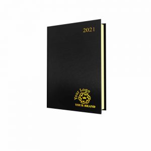 FineGrain A5 Desk Diary Black - Cream Paper - Day per Page