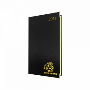 Deluxe FineGrain Pocket Diary Black - Cream Paper - Week to View