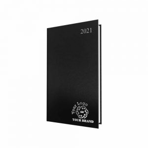 Budget FineGrain Pocket Diary Black - White Paper - Week to View