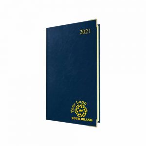 Deluxe FineGrain Pocket Diary Blue - Cream Paper - Week to View