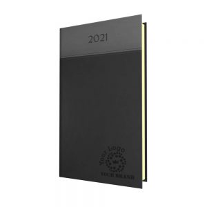 NewHide Horizon Pocket Diary Graphite/Grey - Cream Paper - Week to View