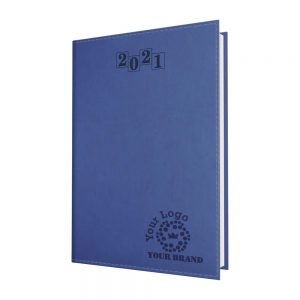 NewHide Flexible Quarto Desk Diary Blue - White Paper - Week to View