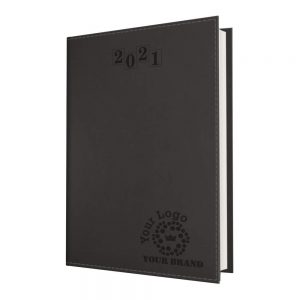 NewHide Flexible A5 Desk Diary Black - White Paper - Day per Page