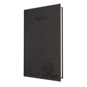 NewHide Flexible Pocket Diary Graphite - White Paper - Week to View
