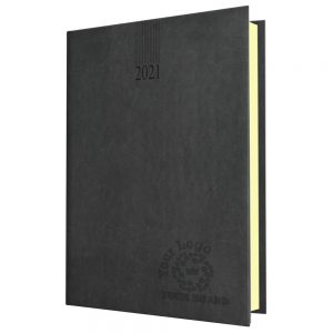 NewHide A5 Desk Diary Graphite - Cream Paper - Day per Page