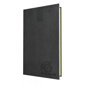 NewHide Pocket Diary Graphite - Cream Paper - Week to View