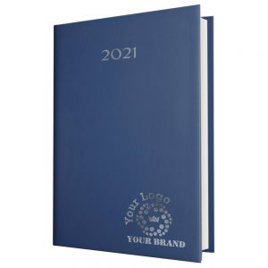 SmoothGrain A5 Desk Diary Royal Blue - White Paper - Day Per Page