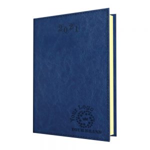 TopGrain A5 Desk Diary Blue - Cream Paper - Day per Page