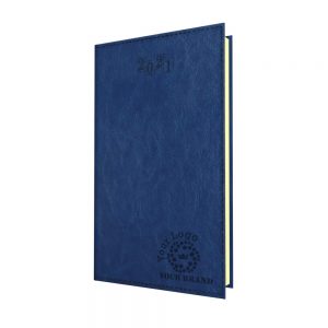 TopGrain Pocket Diary Blue - Cream Paper - Week to View